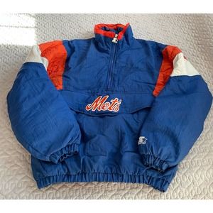 Vintage 90’s Starter Puffy Jacket MLB New York Mets Large
